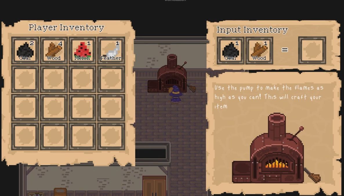 One of the games crafting steps