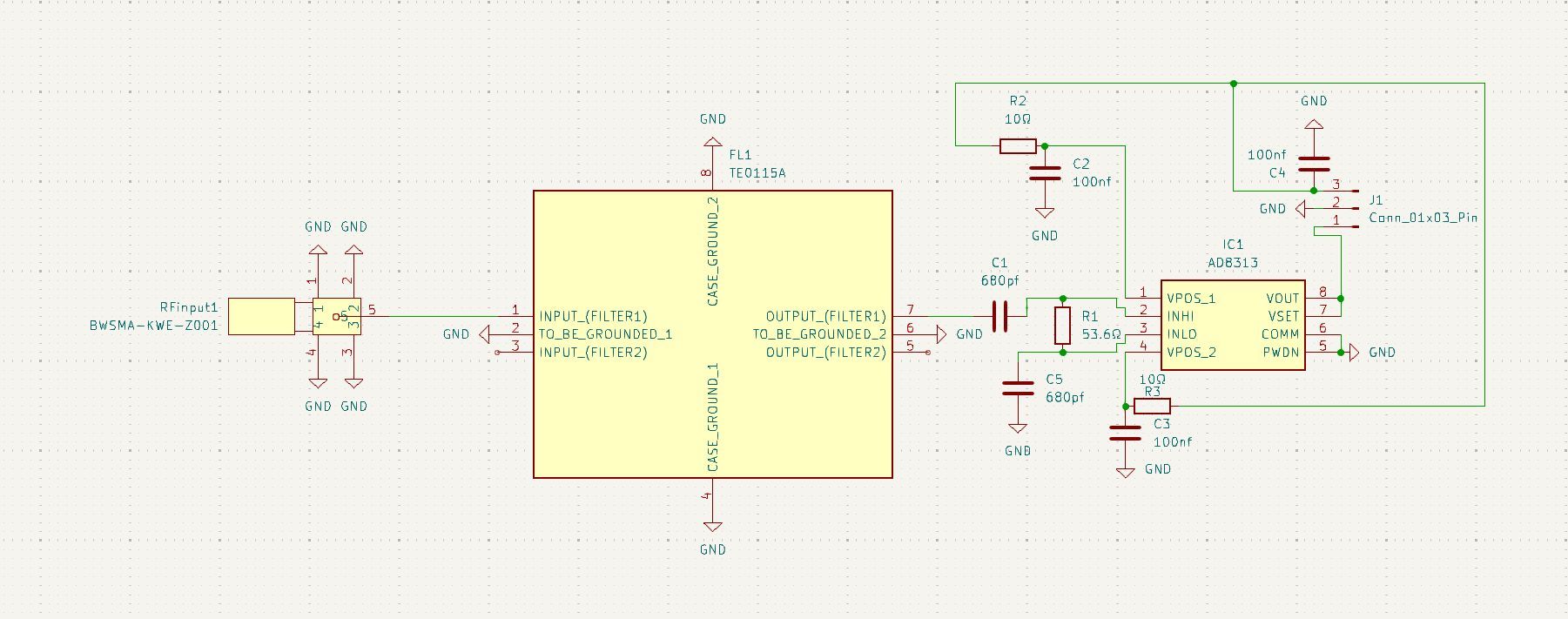 A screenshot of the hardwares schematic